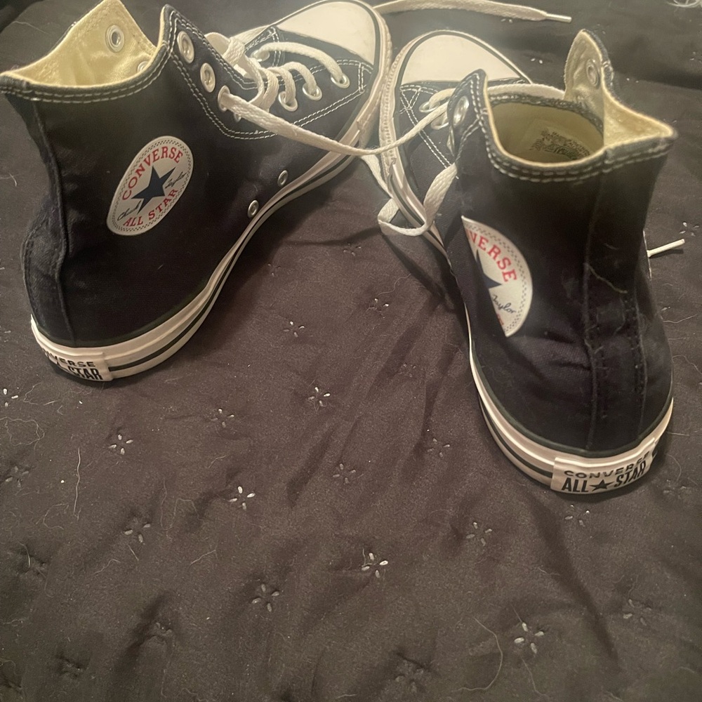 Women’s Converse Black and White High-Tops - Picture 3 of 4